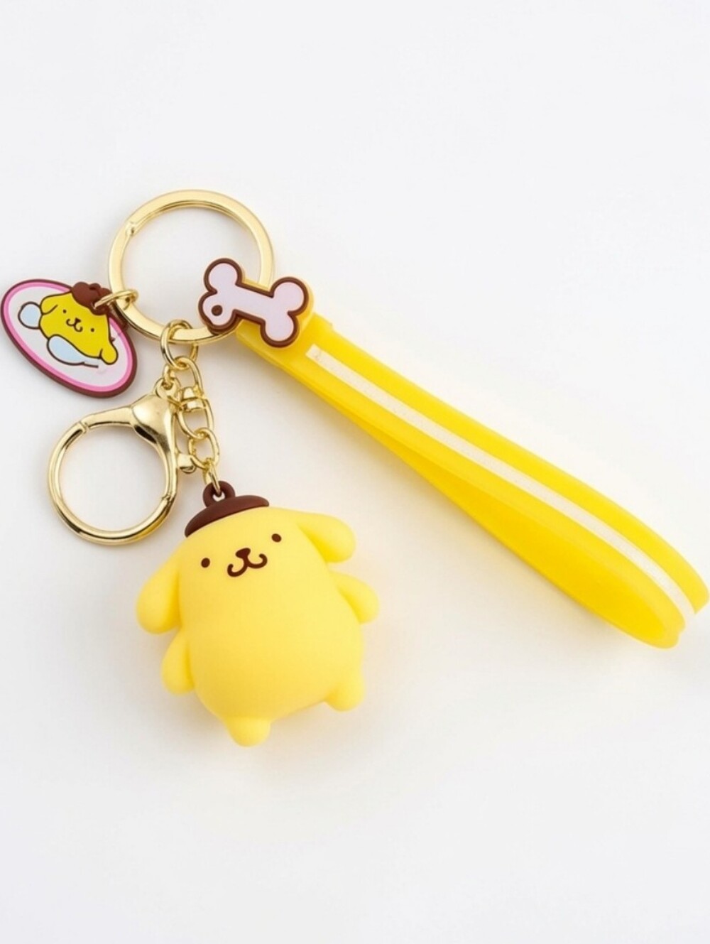 Kuromi Keychain Pudding Dog Yellow